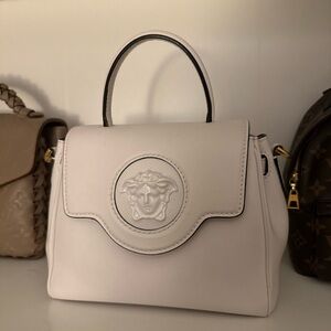 Versace White Leather Handbag
